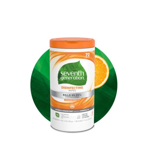 Seventh Generation Disinfecting Wipes - Lemongrass Citrus